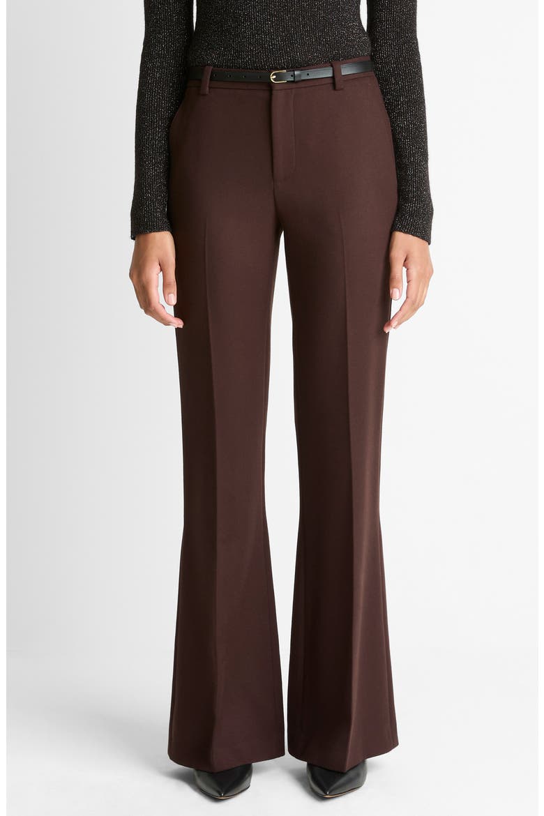 Mid Rise Flare Pants, Main, color, BLACK GRAPE