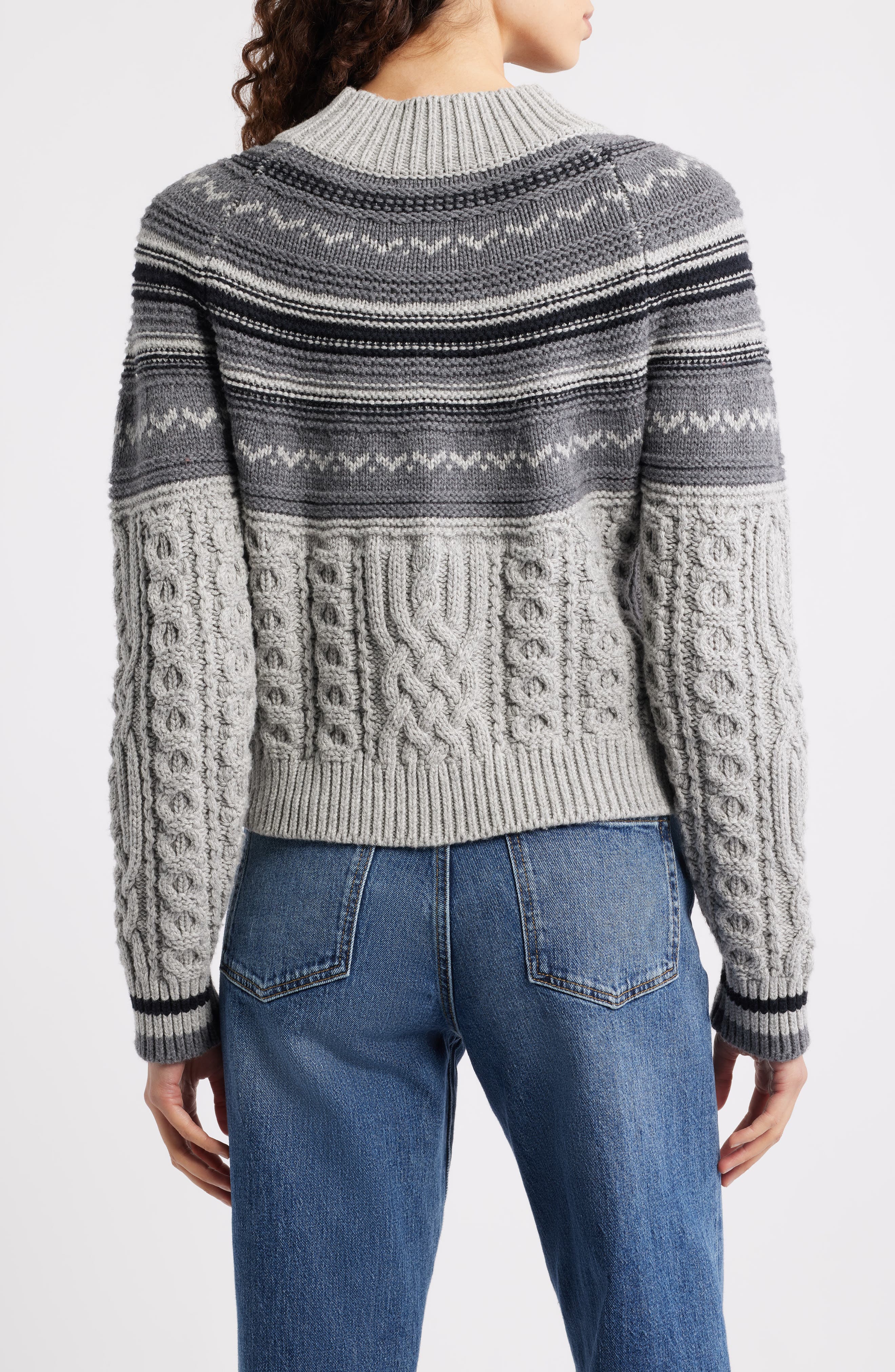 Ayana Fair Isle Mixed Stitch Sweater - image 2