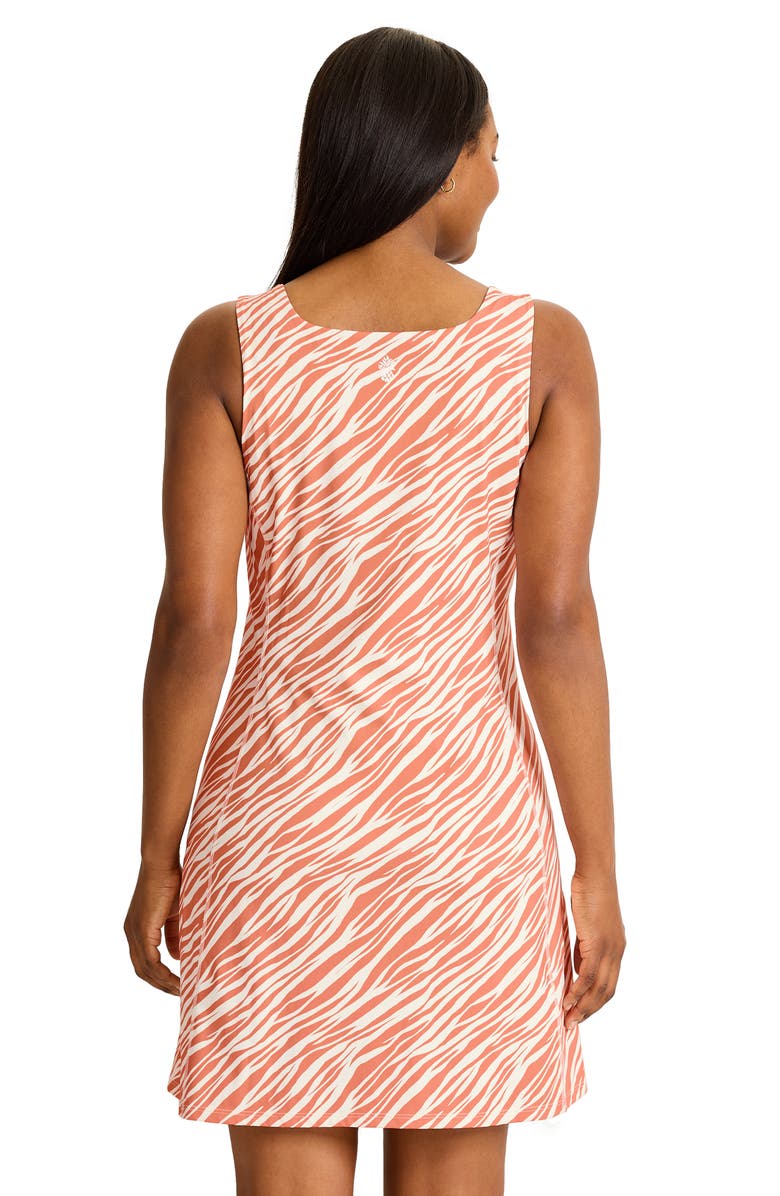 Tommy Bahama Abby Coastal Zebra Minidress, Alternate, color, Peach Gelato