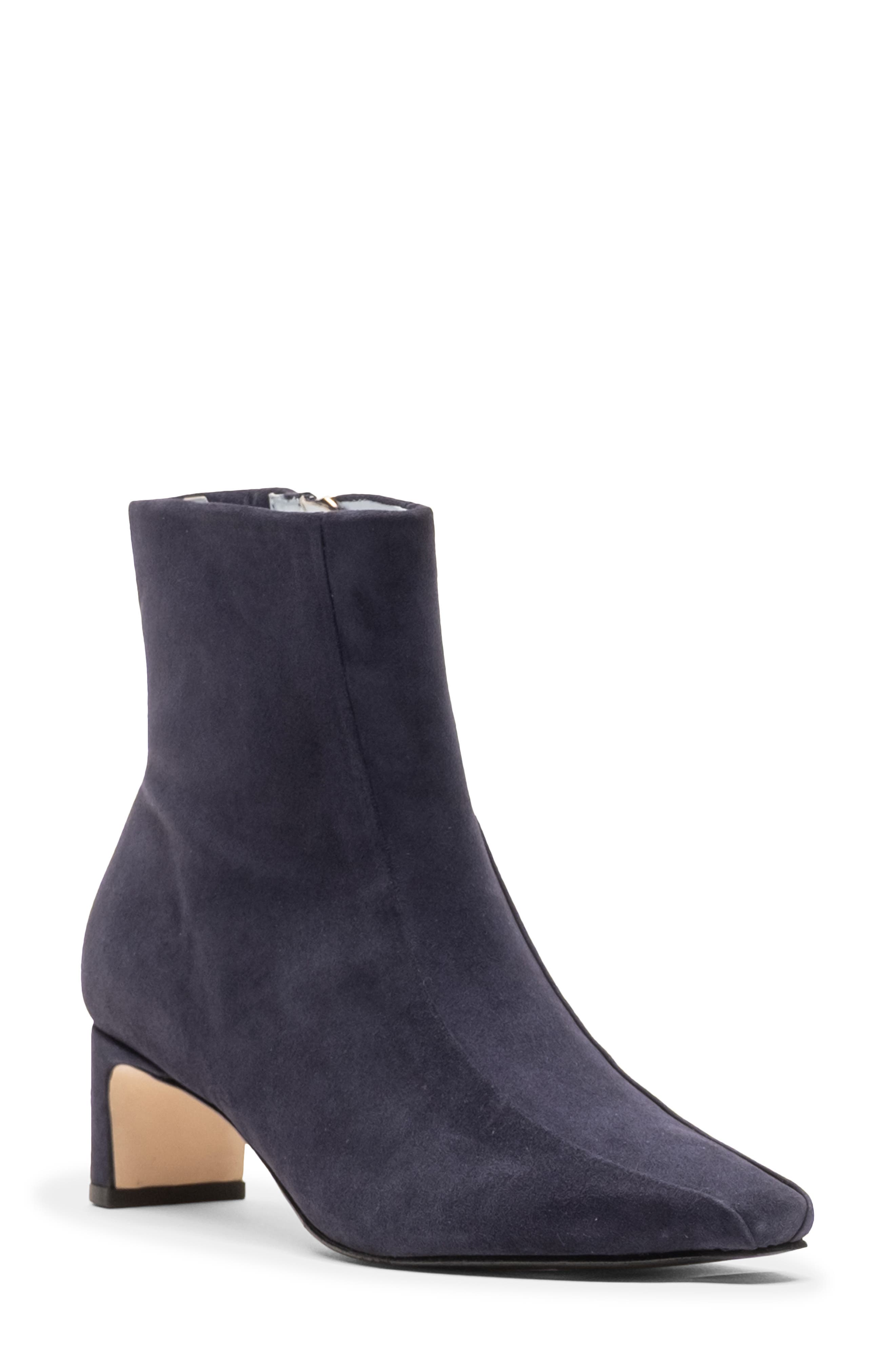 Marianne Suede Bootie, Main, color, NAVY