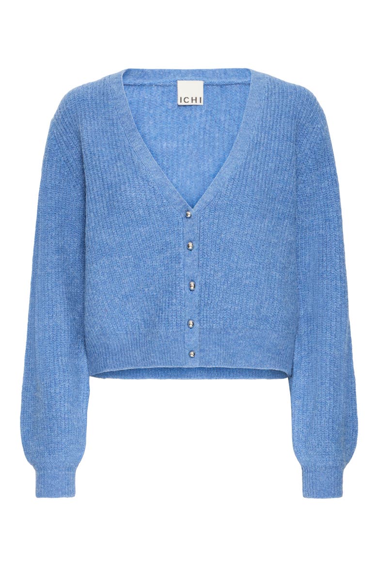 V-Neck Crop Cardigan, Alternate, color, BLUE YONDER