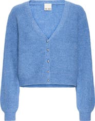 ICHI V-Neck Crop Cardigan