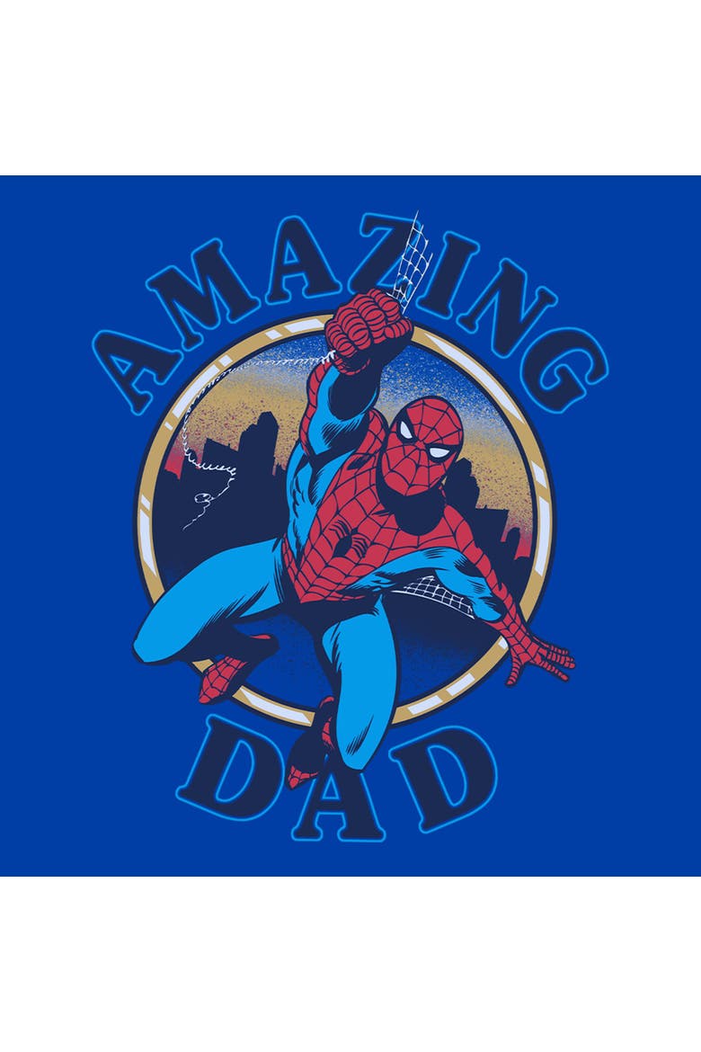 Mens Marvel My Dad Is Amazing T Shirt, Alternate, color, Royal Blue