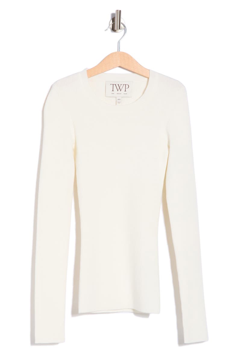 Rib Knit Sweater, Main, color, Z/DNUIVORY