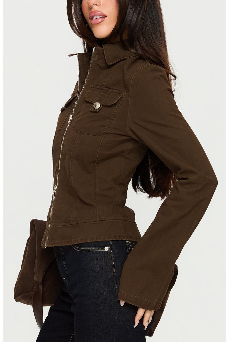 Kelehan Zip Jacket, Alternate, color, STONEWASHED BROWN