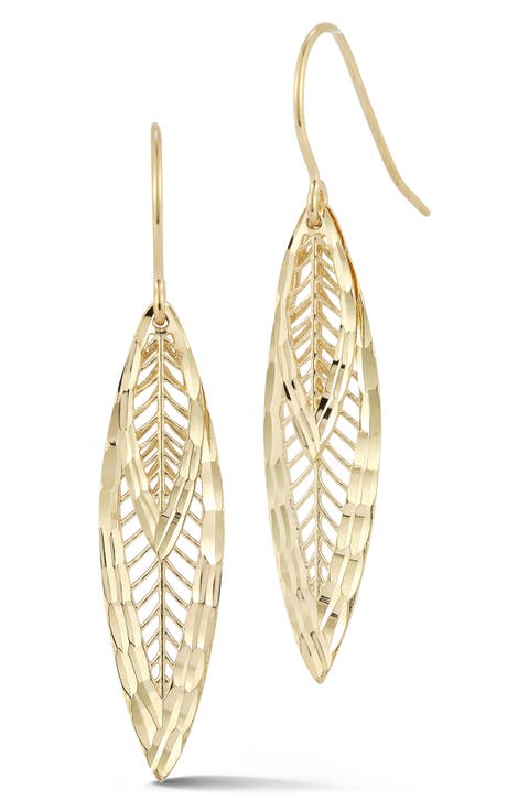 Feather Drop Earrings