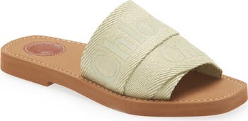 Chloé women's fashion woody logo slide sandals