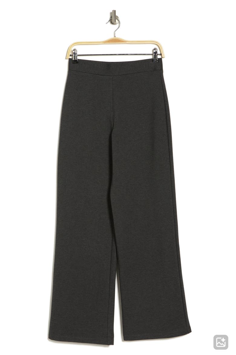 Kim Wide Leg Pull-On Pants, Alternate, color, CHARCOAL HEATHER