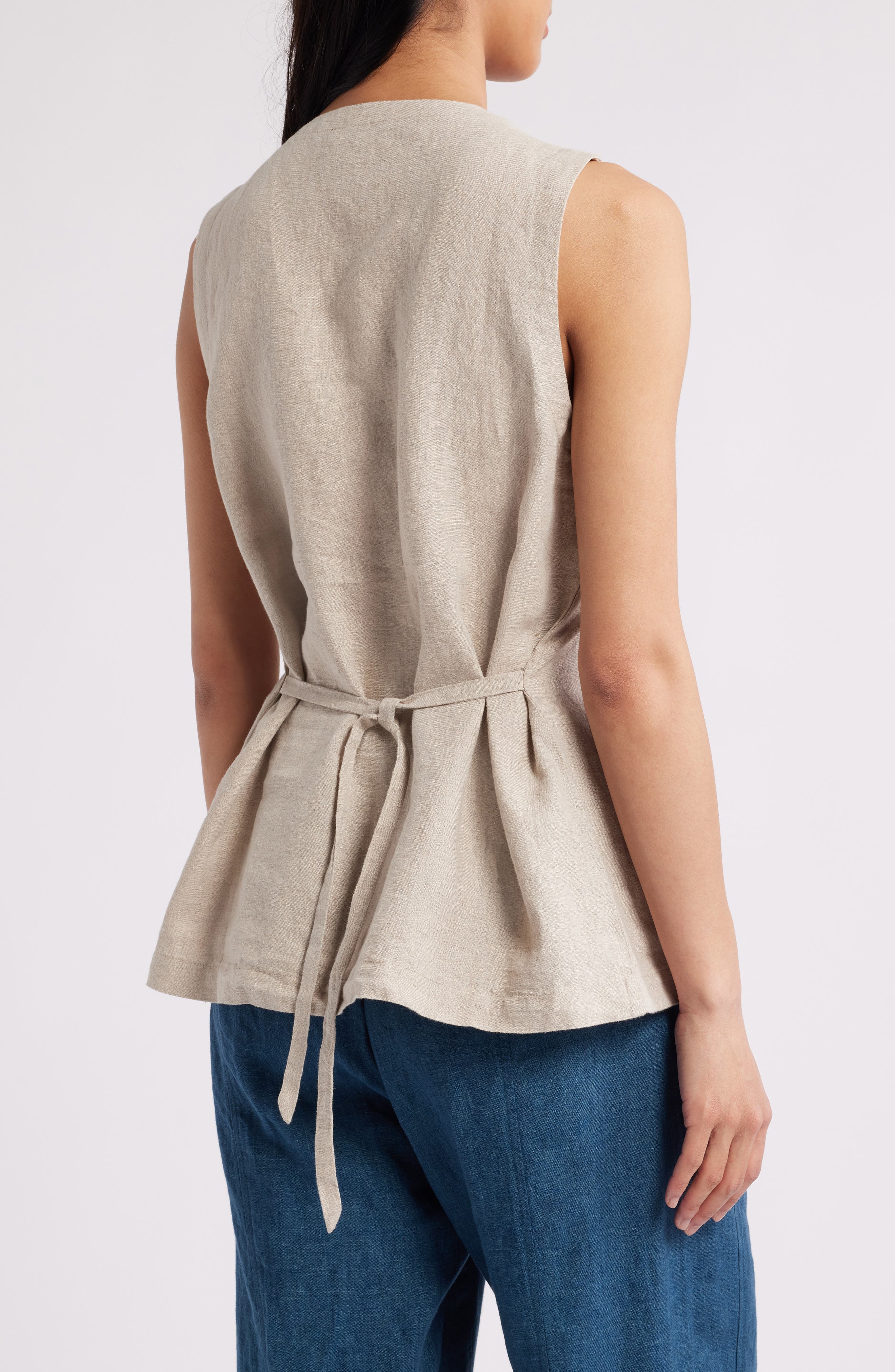 Organic Linen Long Vest - image 5