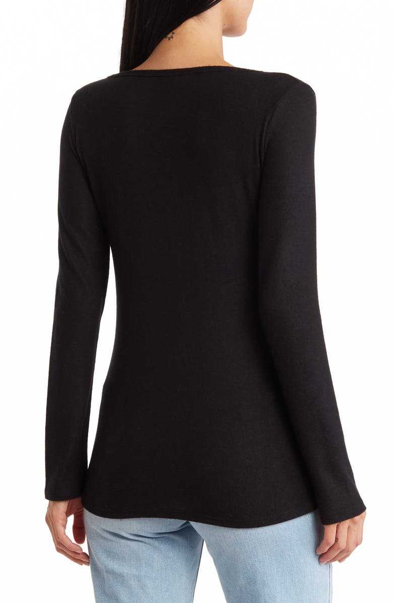 GO COUTURE Boatneck Spring Pullover, Alternate, color, Black Print 1