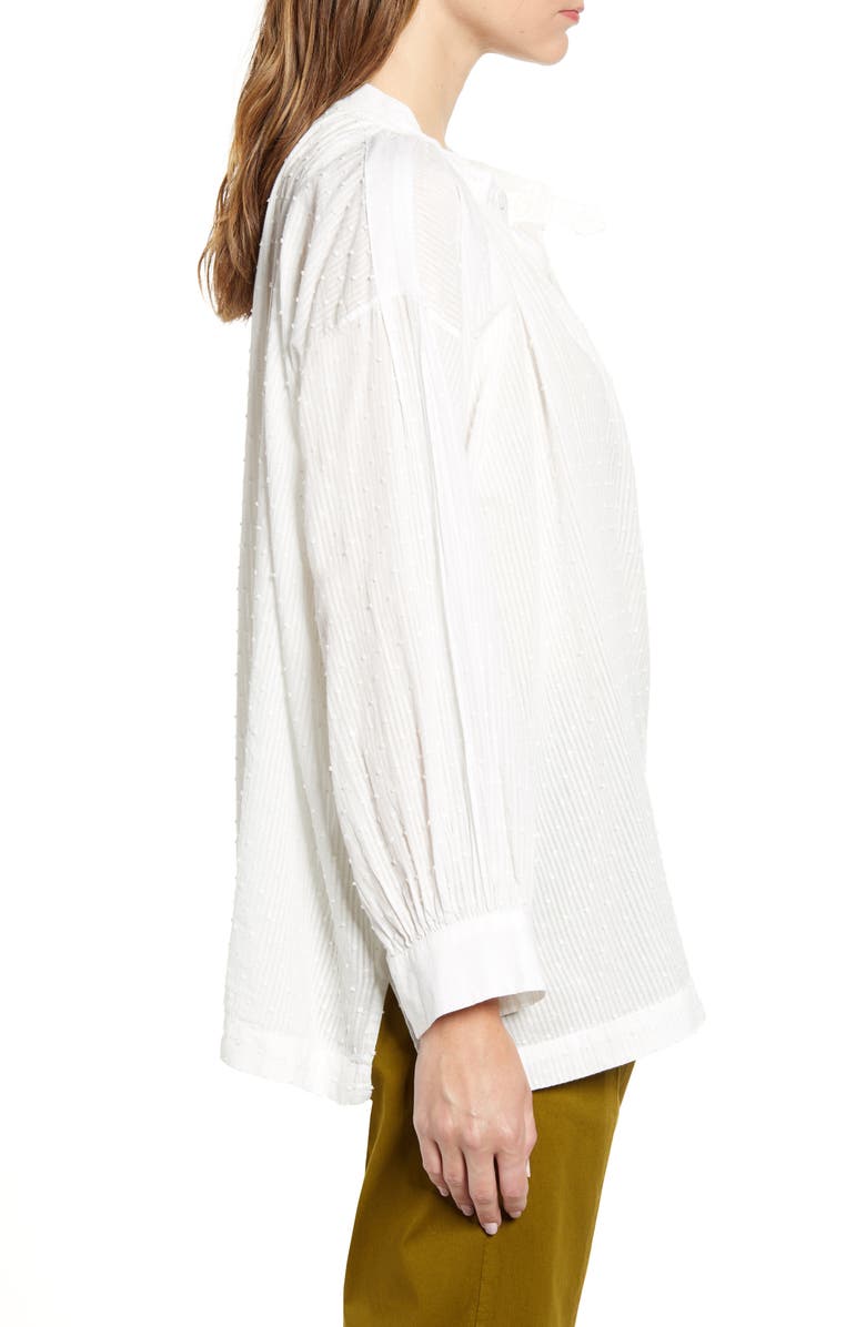 Alex Mill Stevie Swiss Dot Tunic Shirt, Alternate, color, 