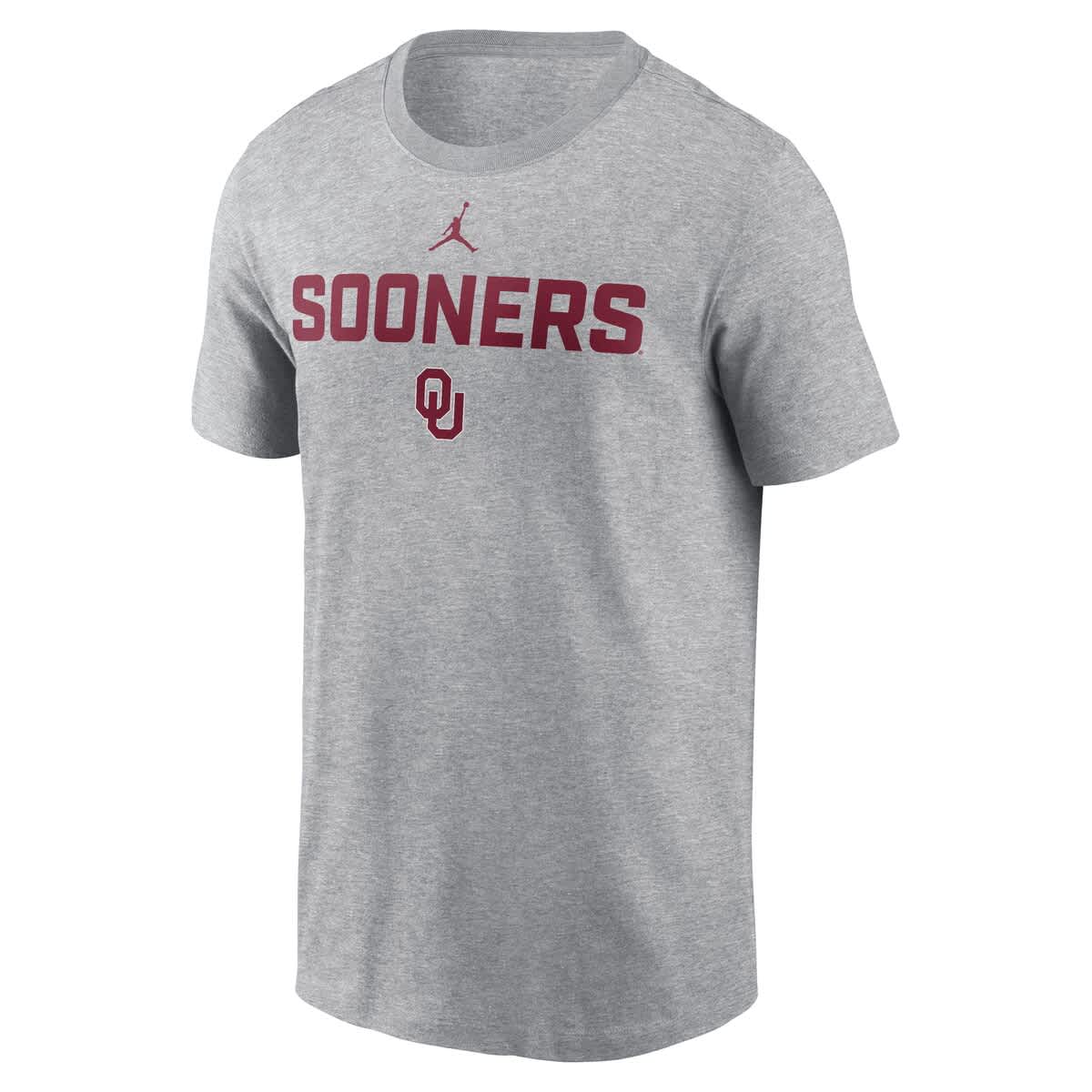 Men's Jordan Brand Heather Gray Oklahoma Sooners Campus 2-Hit T-Shirt - image 2