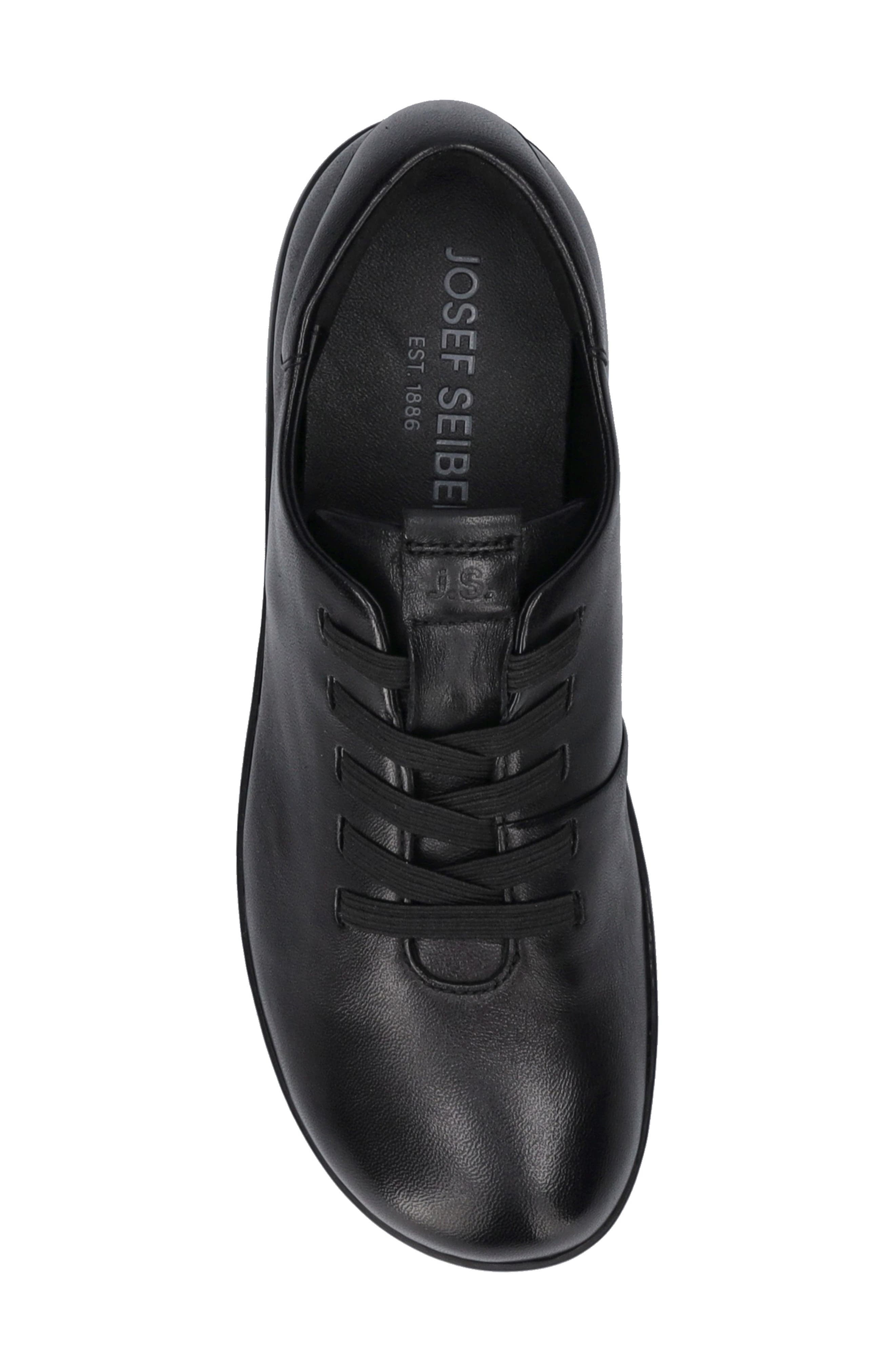Josef Seibel Lace-Up Sneaker, Alternate, color, Black