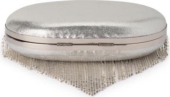 Bria Crystal Fringe Clutch
