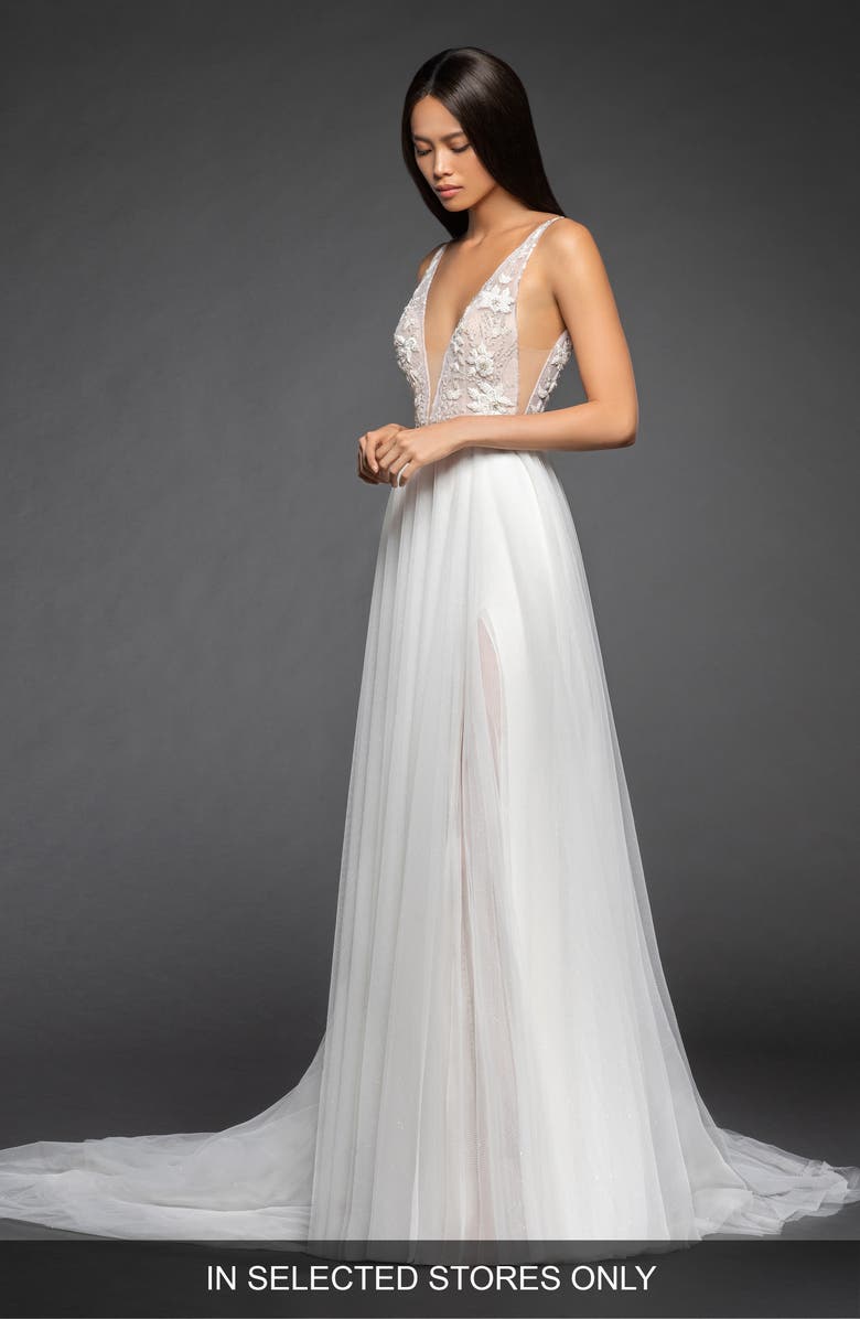 Lazaro Roxanna Beaded Bodice Tulle Gown | Nordstrom Lazaro Roxanna Beaded Bodice Tulle Gown | Nordstrom