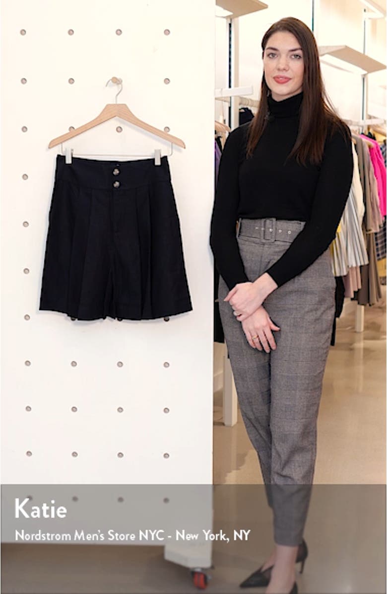 Pleated High Waist Shorts, sales video thumbnail