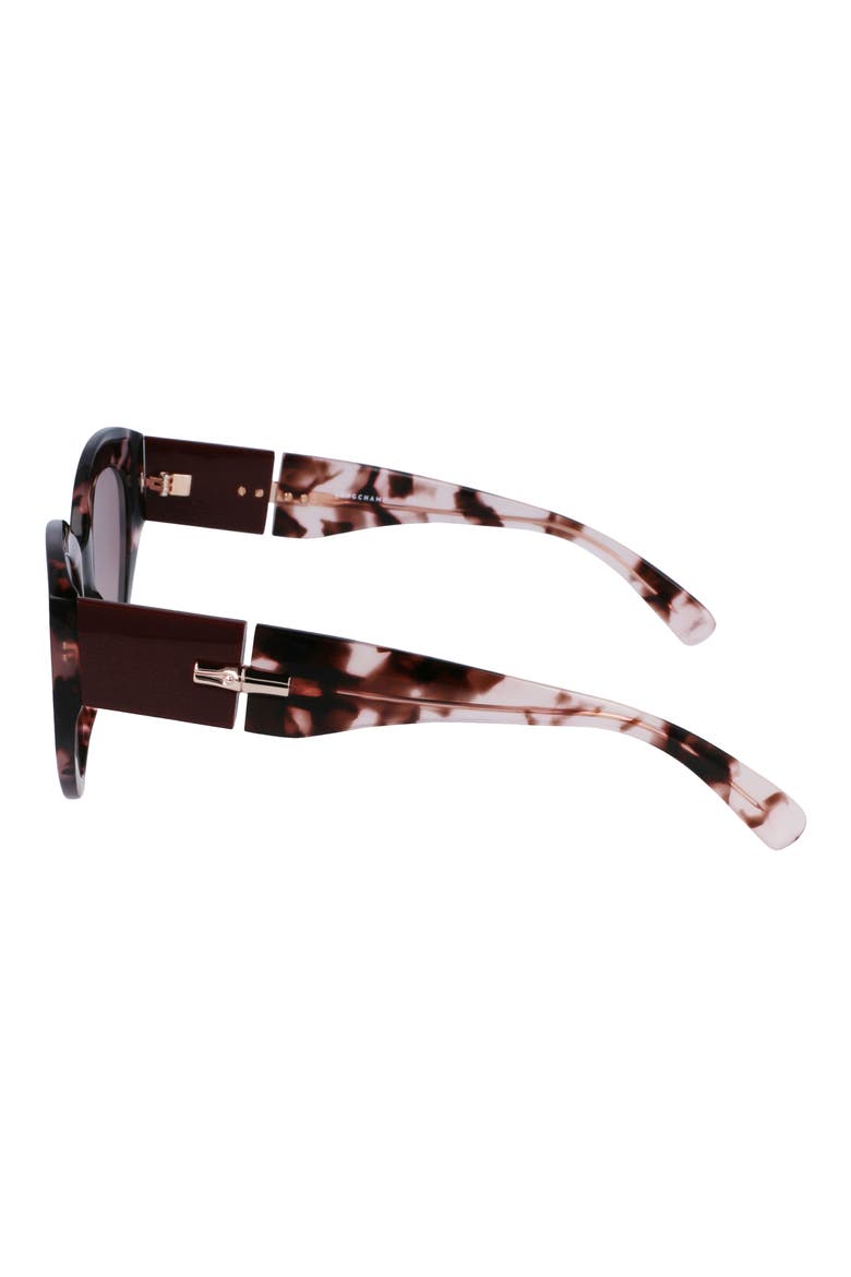 Roseau 54mm Gradient Cat Eye Sunglasses, Alternate, color, ROSE HAVANA