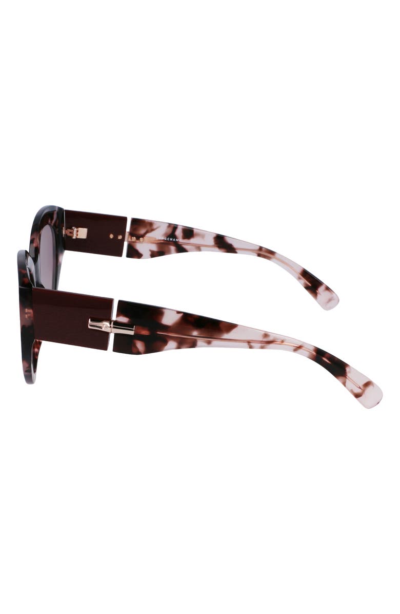 Longchamp Roseau 54mm Gradient Cat Eye Sunglasses, Alternate, color, Rose Havana