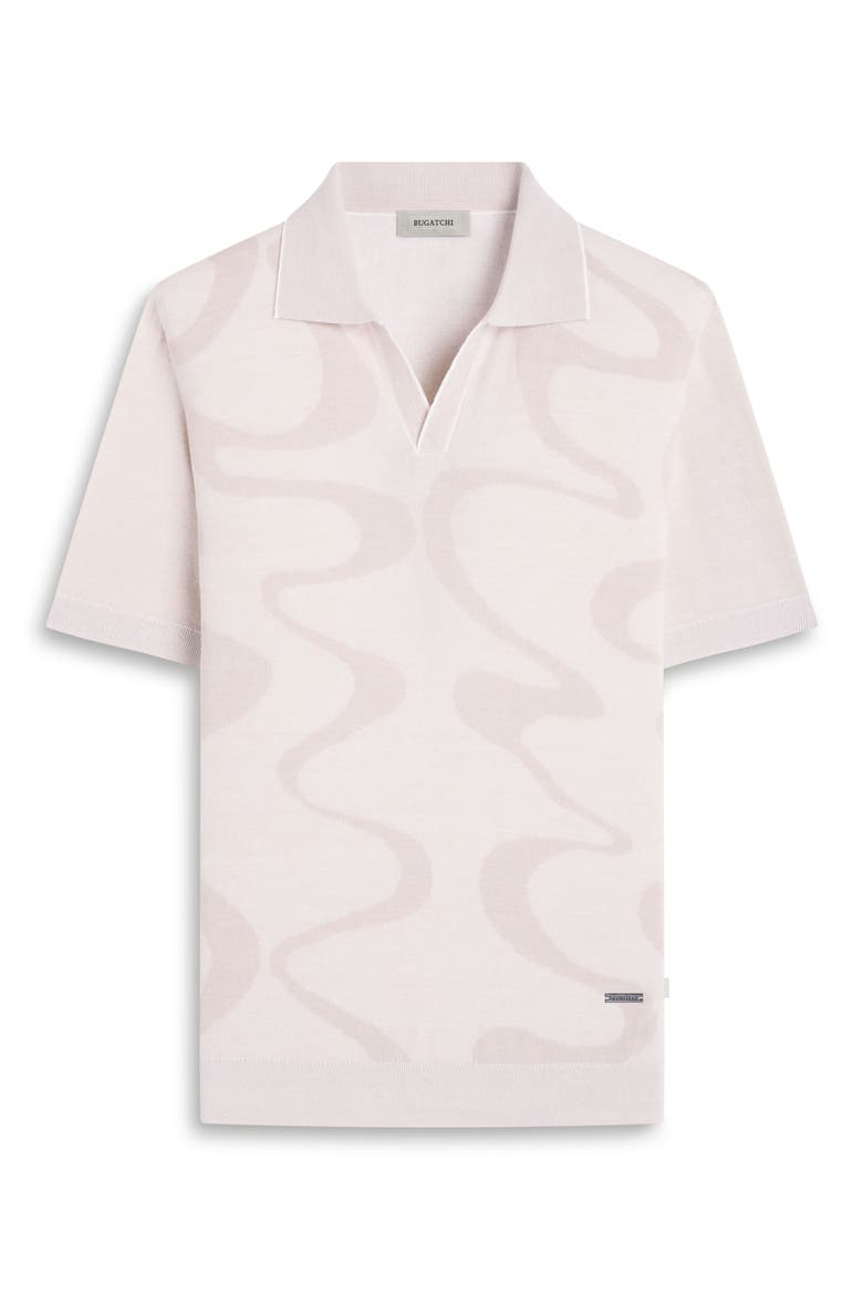 Johnny Collar Cotton & Silk Polo Sweater, Alternate, color, CHALK