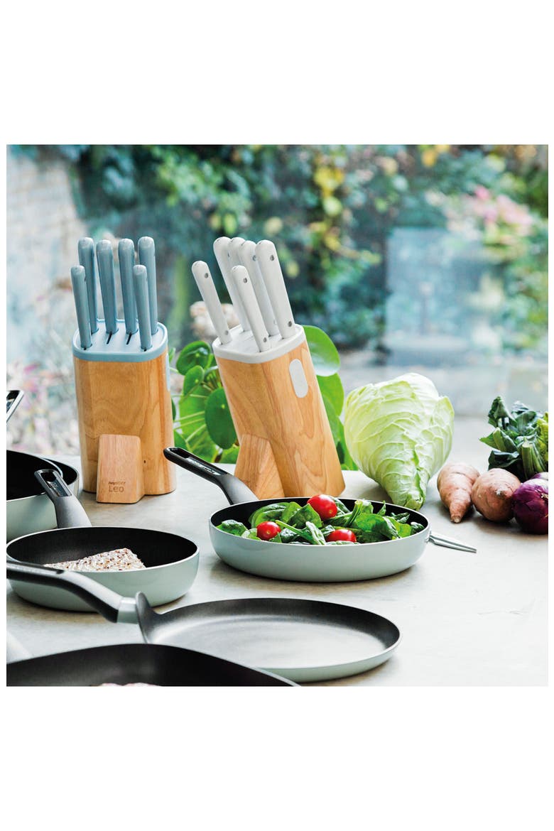 Slate Stainless Steel Knife Block Set, Alternate, color, SLATE