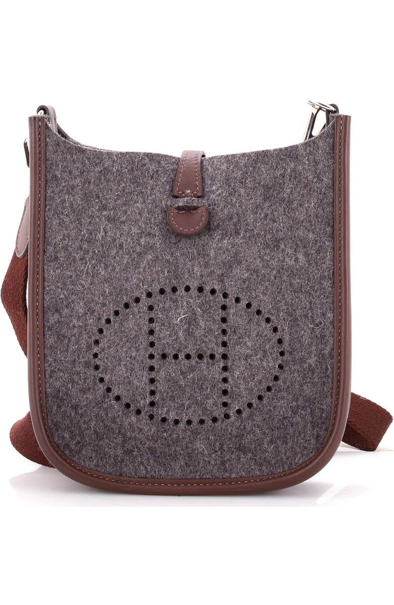 Pre-Owned Hermes Evelyne Bag Gen III Felt TPM, Main, color, Gris Moyen