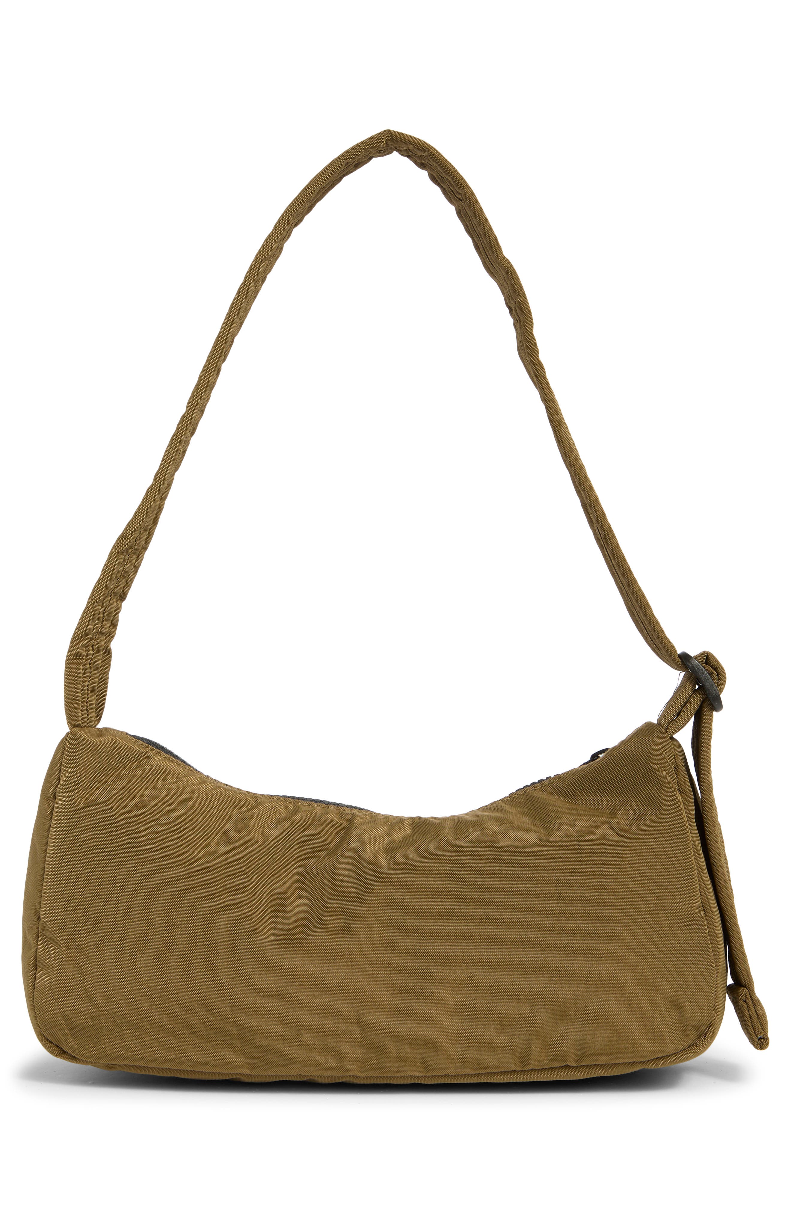 Baggu Cargo Recycled Nylon Shoulder Bag, Alternate, color, Seaweed