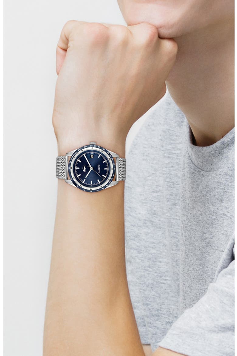 Everett Mesh Strap Watch, 40mm, Alternate, color, BLUE