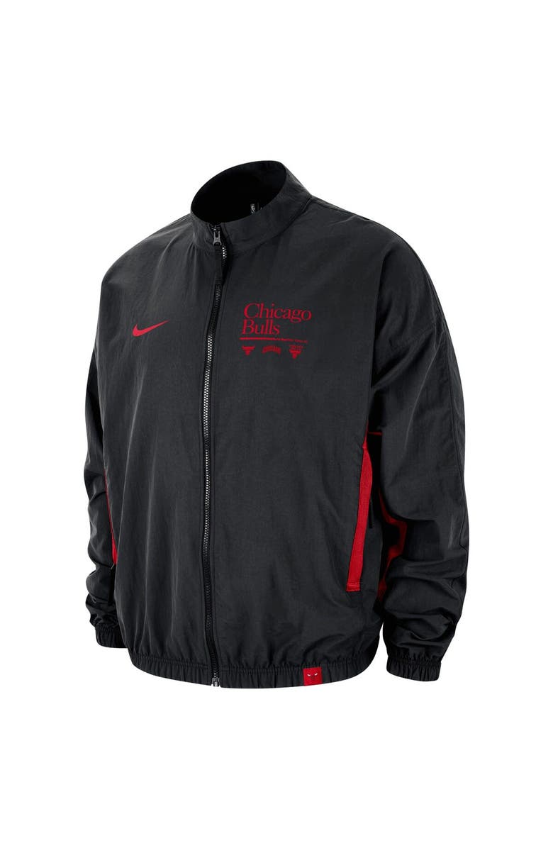 Nike Men's Nike Black Chicago Bulls Courtside Vintage Warmup Full-Zip Jacket, Alternate, color, Black