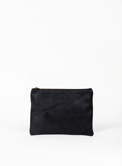 Deux Mains Woven Pouch In Black