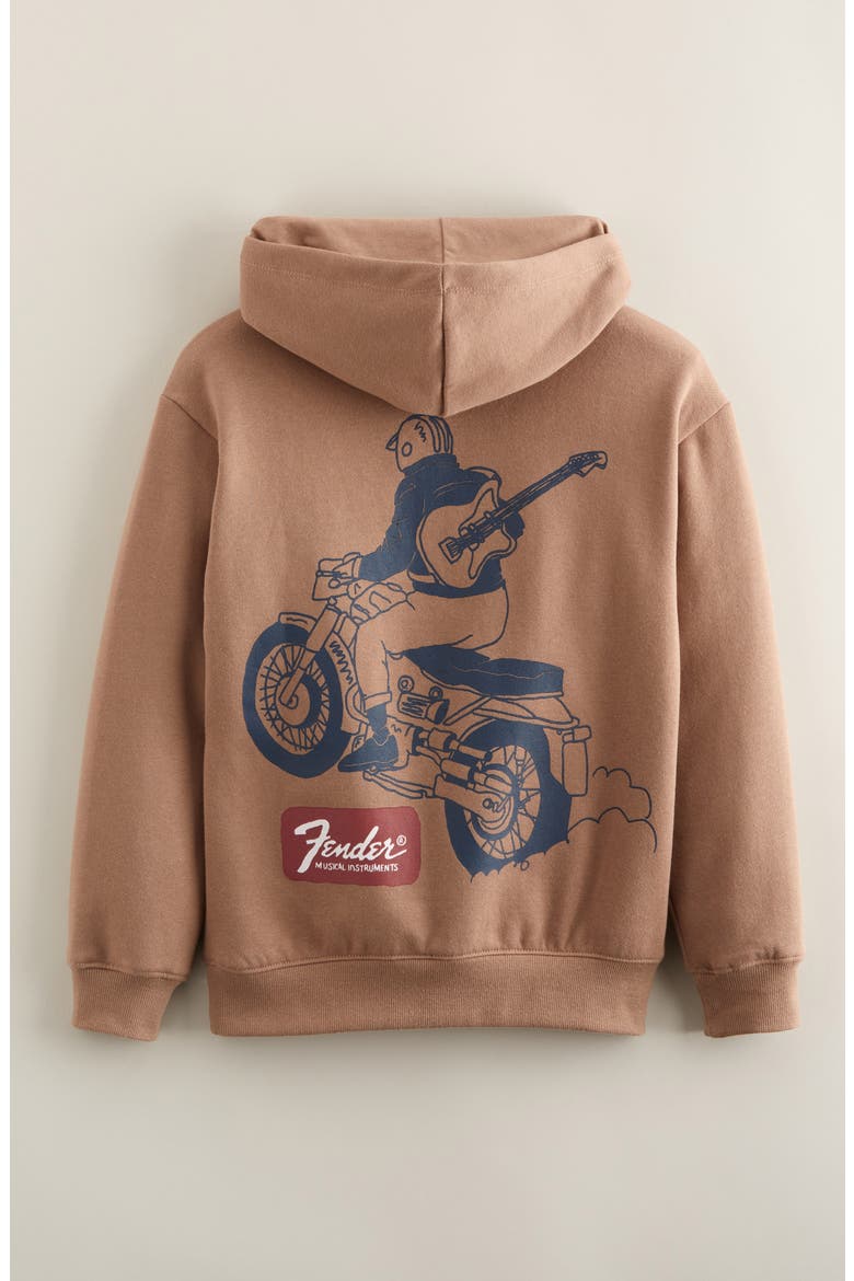 Kids' License Graphic Hoodie, Alternate, color, TAN PORTABELLA FENDER