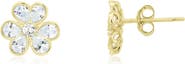 The Lovery Fine Jewelry CZ Flower Stud Earrings
