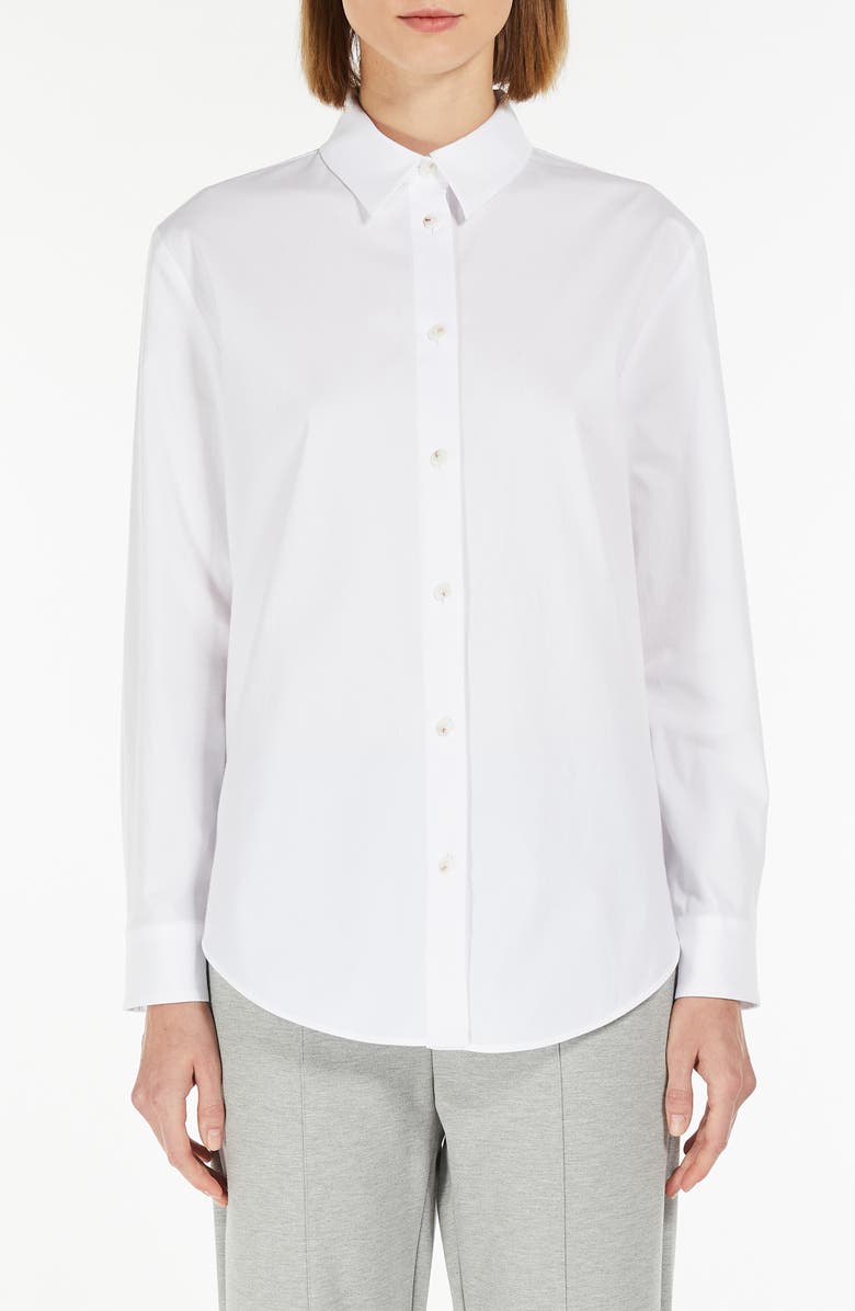 MM by Max Mara Ricard Woven Cotton Shirt, Main, color, 