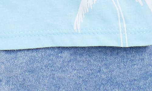 Shop Volcom Kids' Carpenter T-shirt & Denim Shorts Set In Aqua