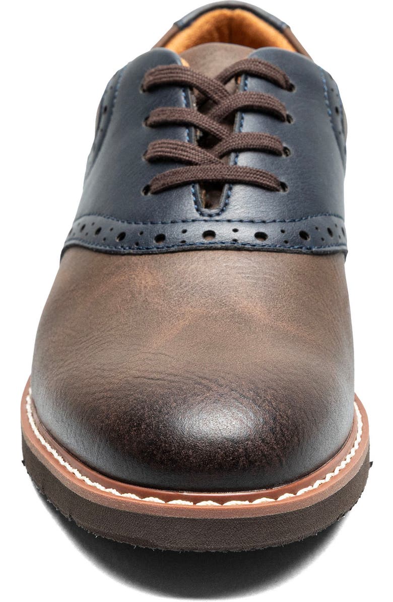 Florsheim Kids' Vibe Saddle Shoe, Alternate, color, Brown/ Navy