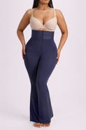Shapellx High Waist Tummy Control Front Zip Butt Lift Sculpting Flare Leggings