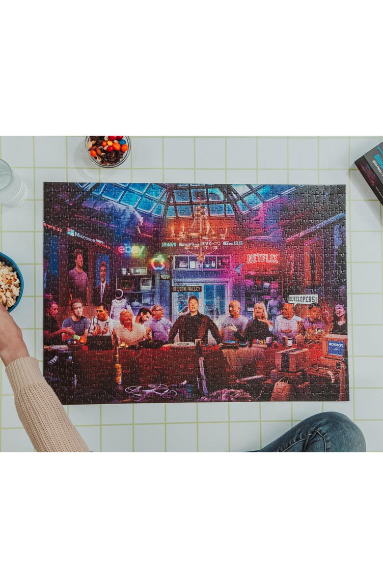 Toynk Tech Billionaires 1000-Piece Jigsaw Puzzle By Rachid Lotf | Toynk Exclusive, Alternate, color, Multi-Color