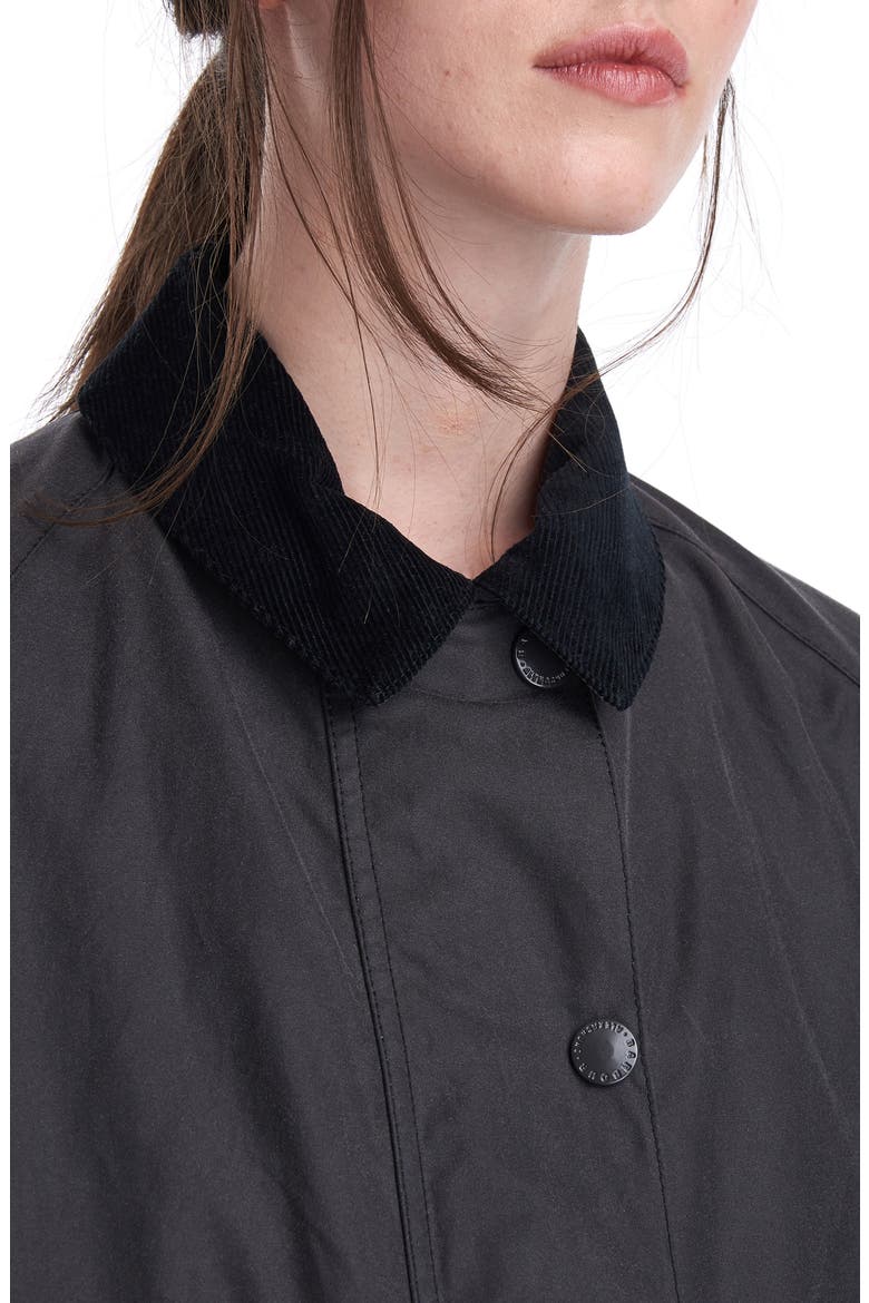 x ALEXACHUNG Edith Weatherproof Waxed Cotton Jacket, Alternate, color, CHARCOAL/ DRESS GORDON
