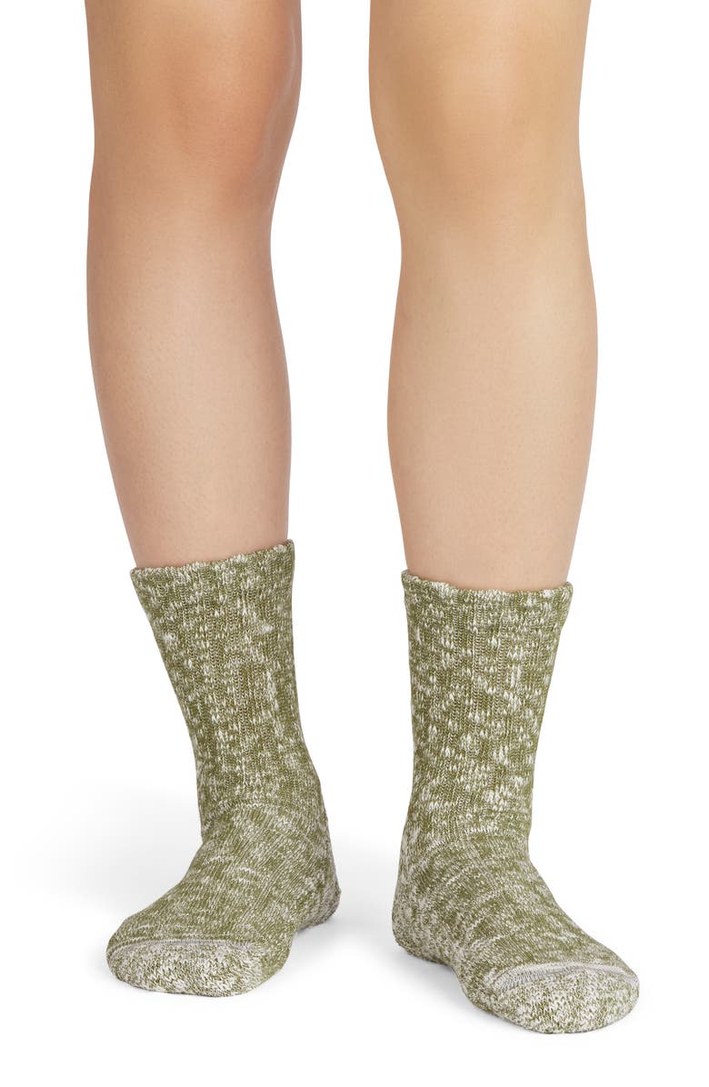 Bombas Ragg Randomfeed Crew Socks, Main, color, Field Green