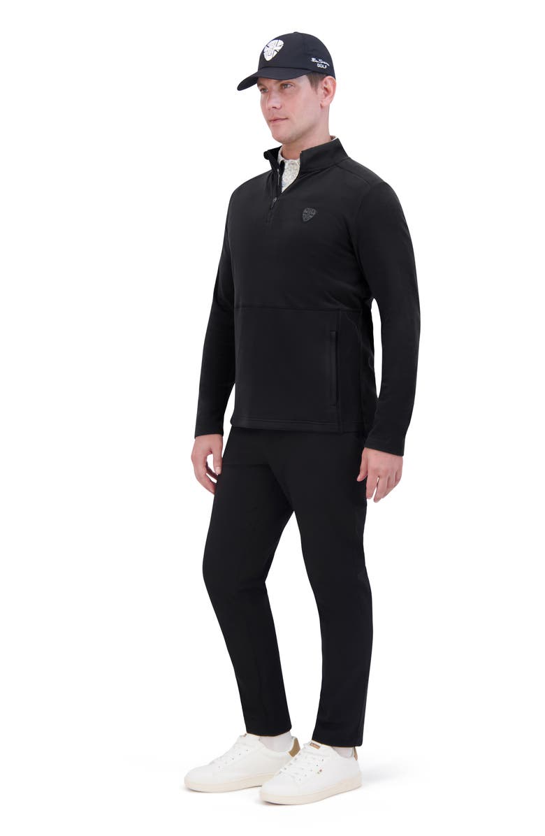Ben Sherman Quarter Zip Golf Sweatshirt, Alternate, color, Black