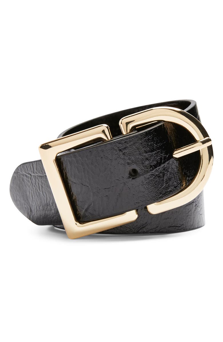 Topshop Logo Belt, Main, color, 