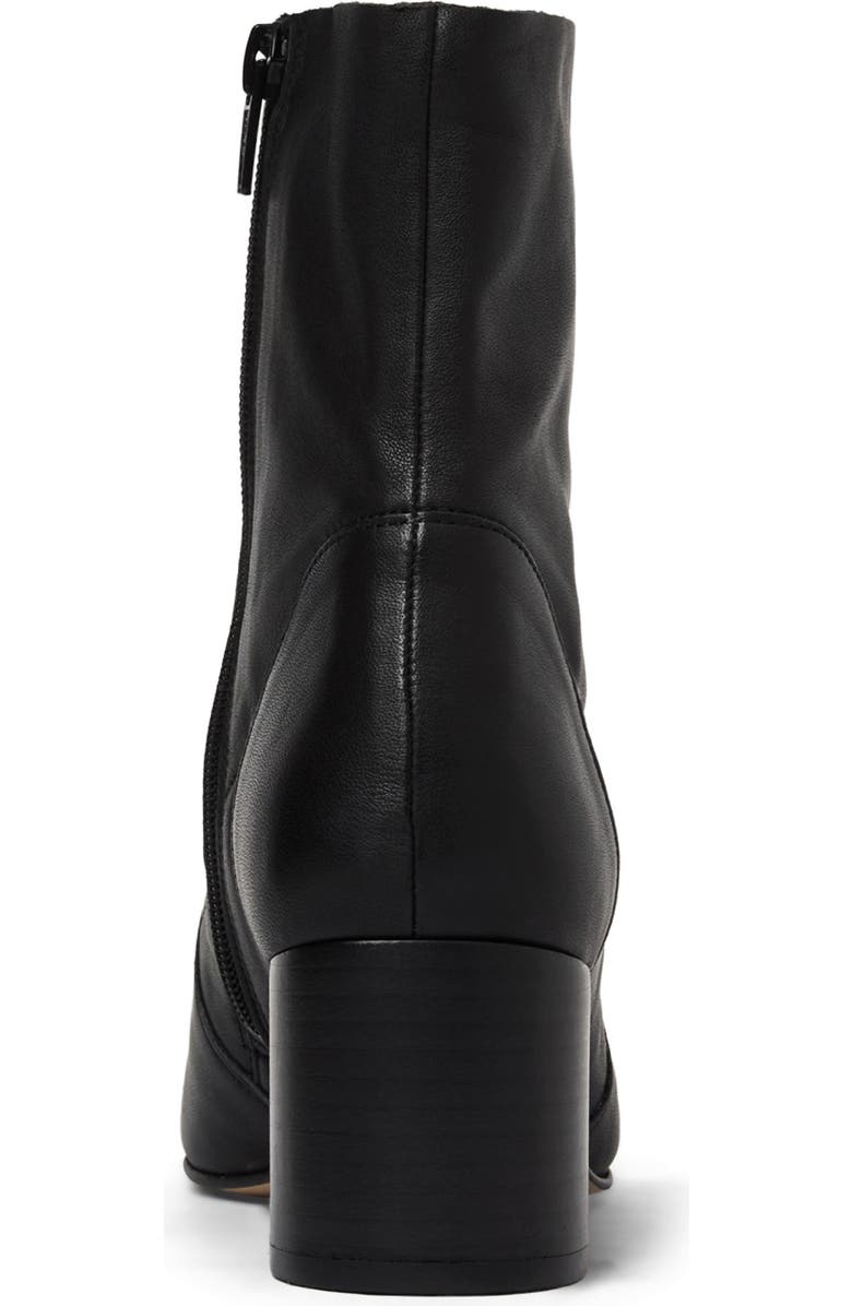 Bruno Magli June Leather Block Heel Boot, Alternate, color, Black