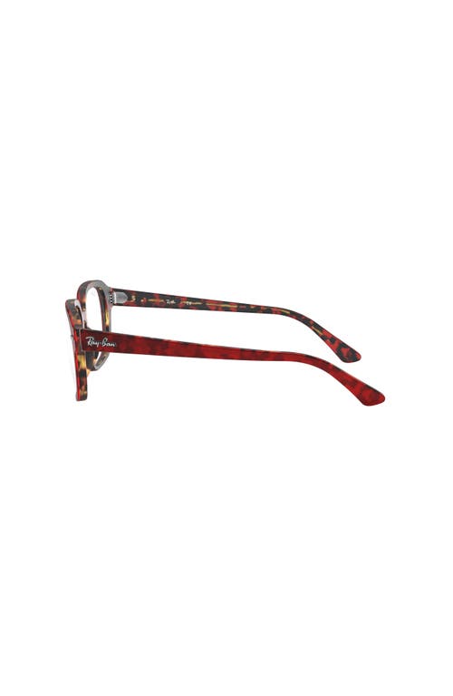 Ray Ban Ray-ban 50mm Square Optical Glasses In Burgundy