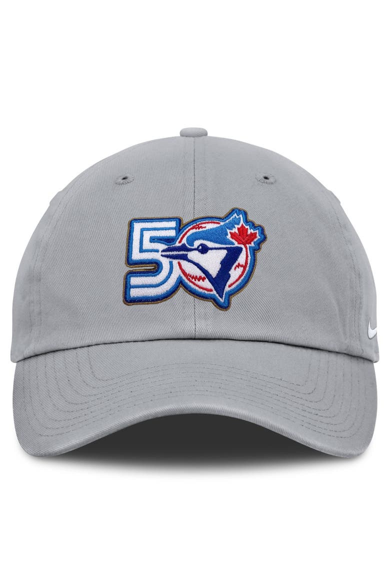 Men's Nike Gray Toronto Blue Jays 50th Season Club Adjustable Hat, Alternate, color, Gray