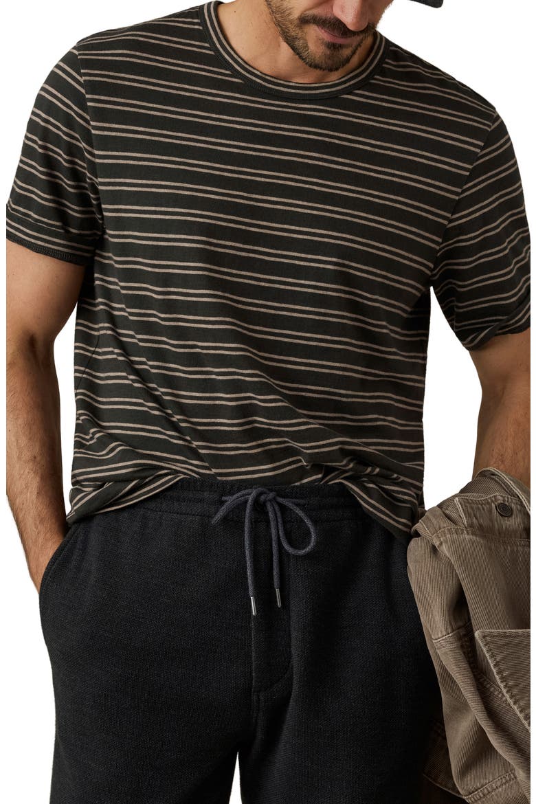Sunwashed Stripe T-Shirt, Main, color, BLACK SANDS STRIPE