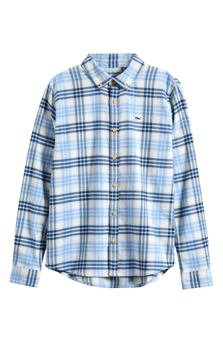 vineyard vines Kids' Plaid Flannel Button-Down Shirt, Main, color, 