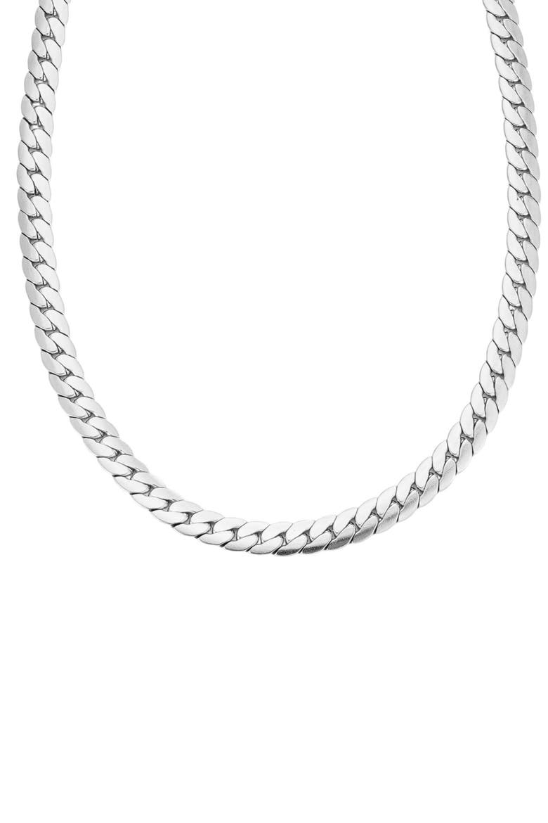 Men's Curb Chain Necklace, Alternate, color, SILVER