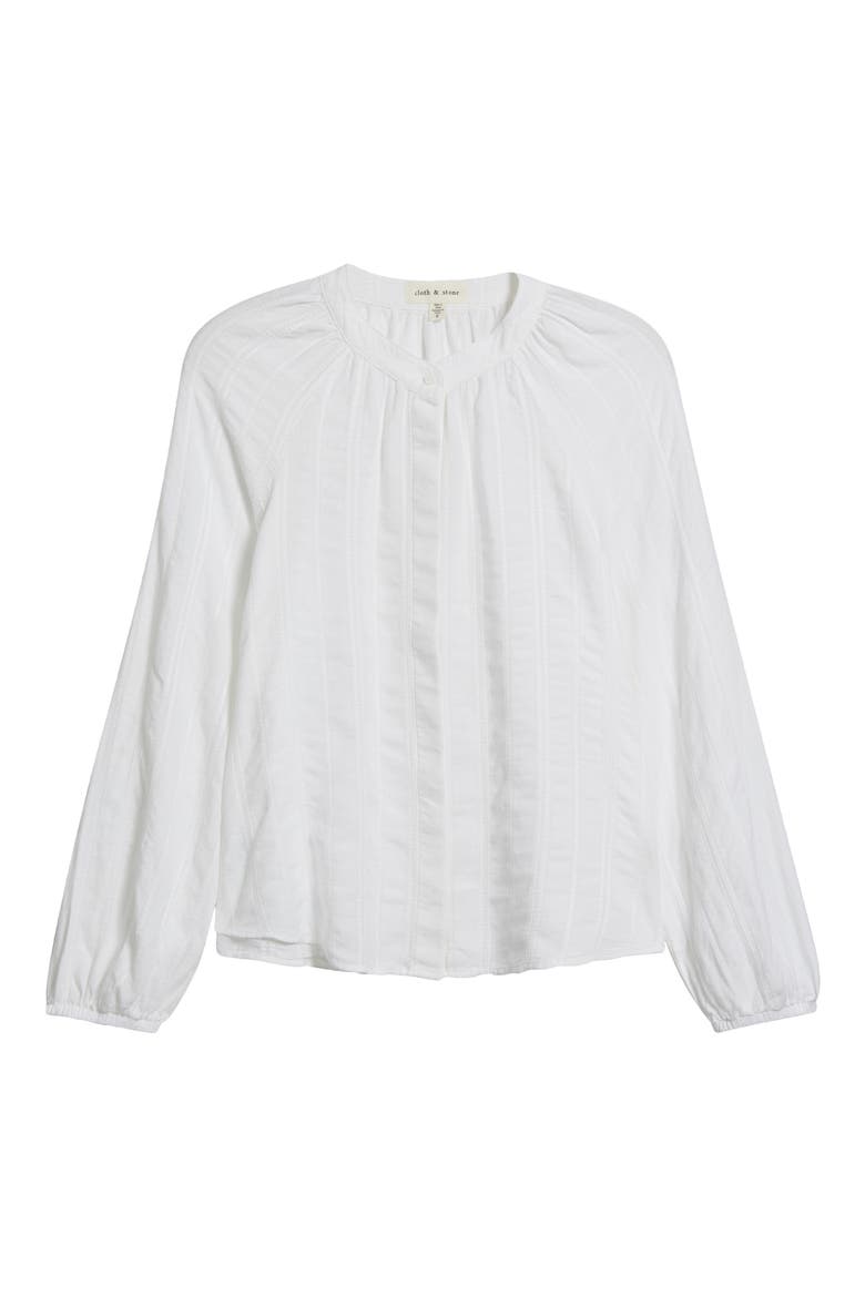 Hidden Placket Top, Alternate, color, WHITE