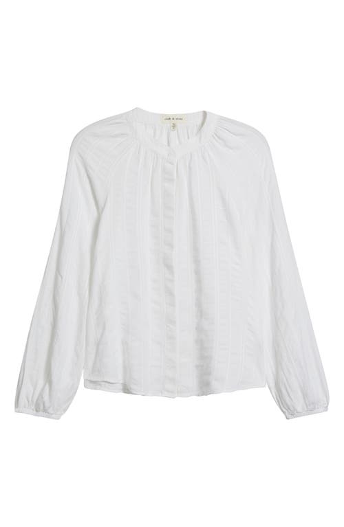 Cloth & Stone Hidden Placket Top In White