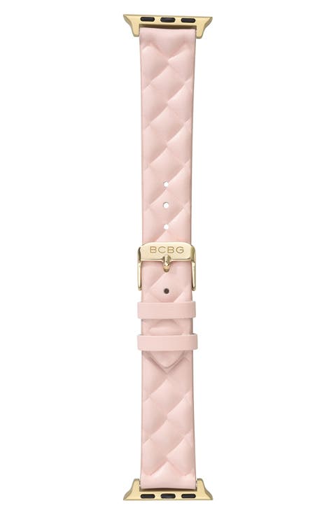 Quilted Faux Leather Watch Band