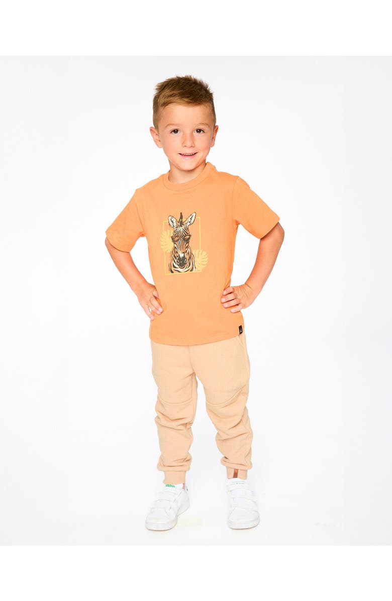 Deux par Deux French Terry Elastic Waist Sweatpants, Alternate, color, Beige